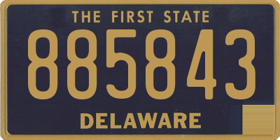 DE license plate 885843
