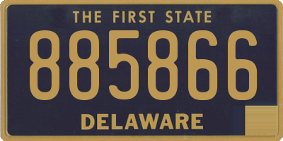 DE license plate 885866
