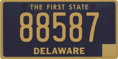 DE license plate 88587