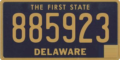 DE license plate 885923