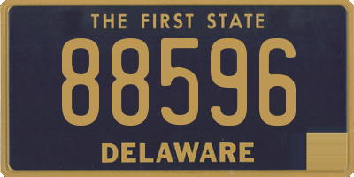DE license plate 88596