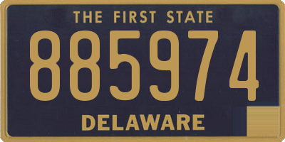 DE license plate 885974