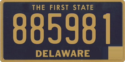 DE license plate 885981