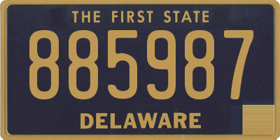 DE license plate 885987