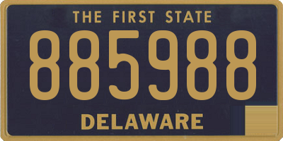 DE license plate 885988