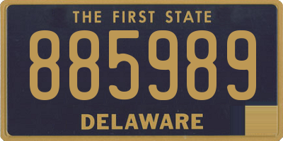 DE license plate 885989