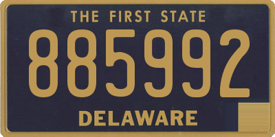 DE license plate 885992