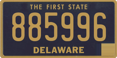 DE license plate 885996