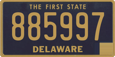DE license plate 885997