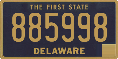 DE license plate 885998