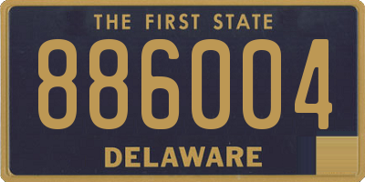 DE license plate 886004