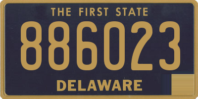 DE license plate 886023
