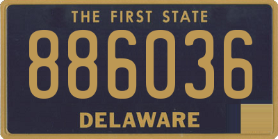 DE license plate 886036