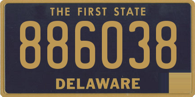 DE license plate 886038
