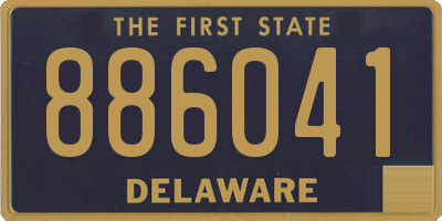 DE license plate 886041