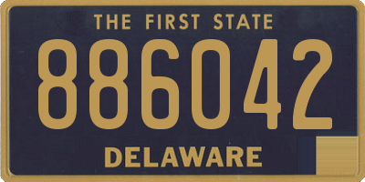 DE license plate 886042