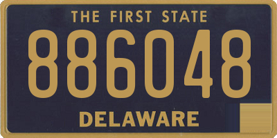 DE license plate 886048