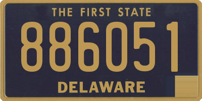 DE license plate 886051