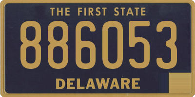 DE license plate 886053