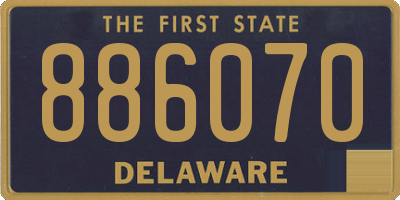DE license plate 886070