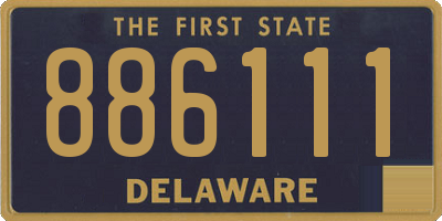 DE license plate 886111