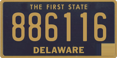 DE license plate 886116