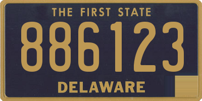 DE license plate 886123