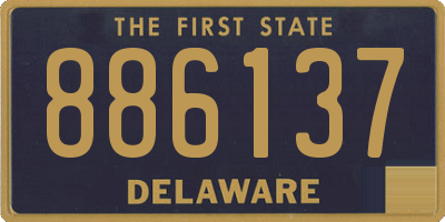 DE license plate 886137