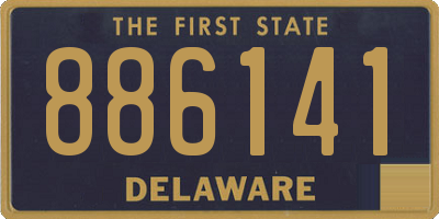 DE license plate 886141