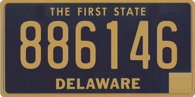 DE license plate 886146