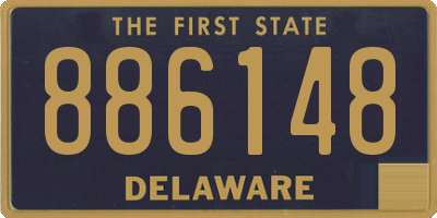DE license plate 886148