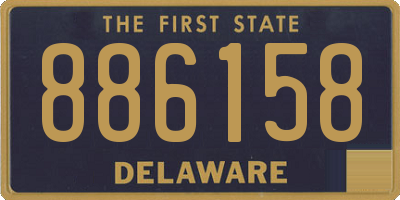DE license plate 886158