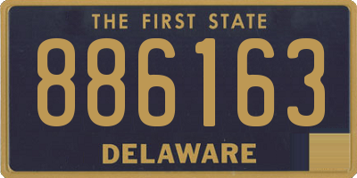 DE license plate 886163