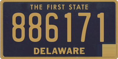 DE license plate 886171