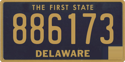 DE license plate 886173