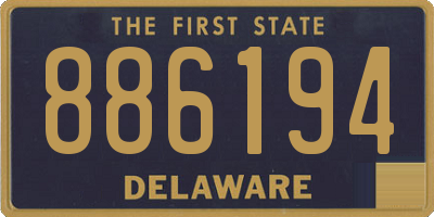 DE license plate 886194