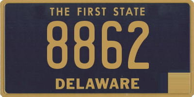 DE license plate 8862