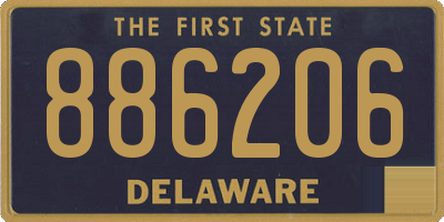 DE license plate 886206