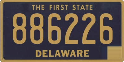 DE license plate 886226