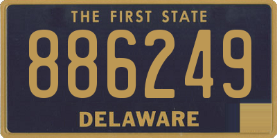 DE license plate 886249