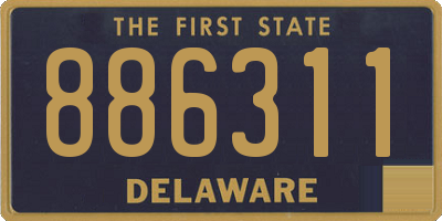 DE license plate 886311