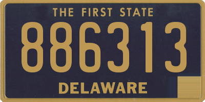 DE license plate 886313