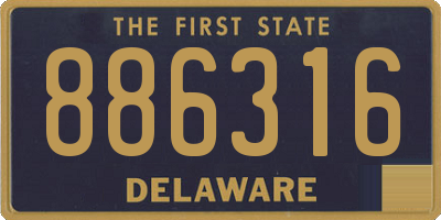 DE license plate 886316