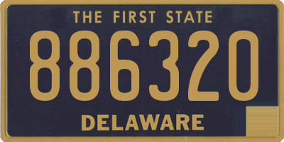 DE license plate 886320