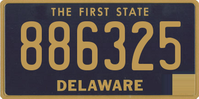 DE license plate 886325