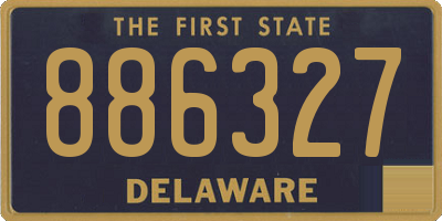 DE license plate 886327