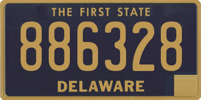 DE license plate 886328