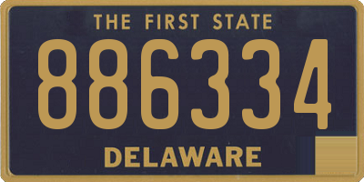 DE license plate 886334