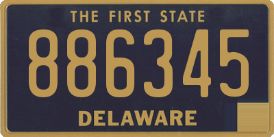 DE license plate 886345