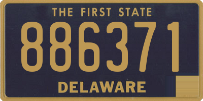 DE license plate 886371